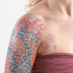 Tattoos - Jenn flight and flowers bodyset - 73229